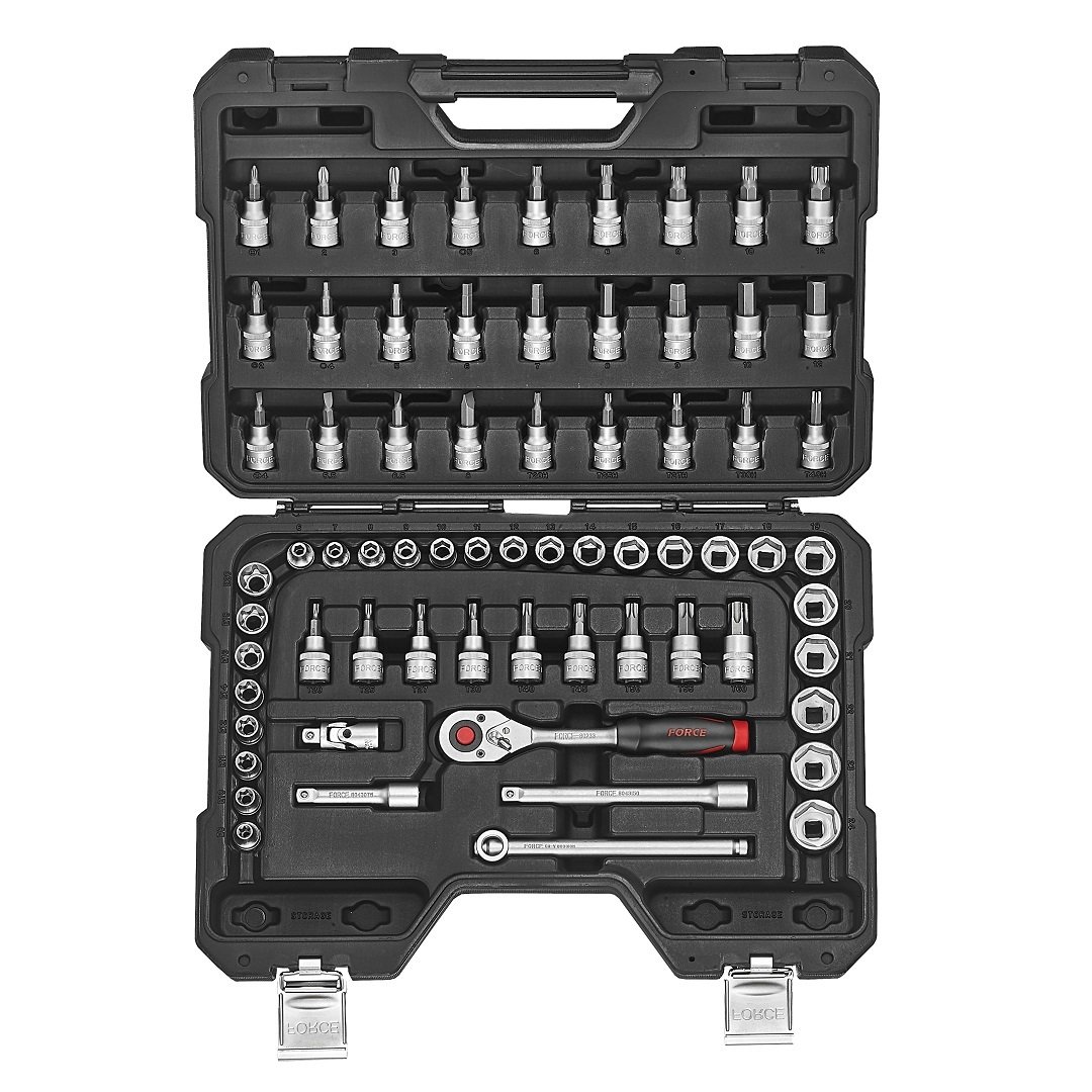 Force 68pc 3/8"DR. 6pt. Flank & star socket combination set