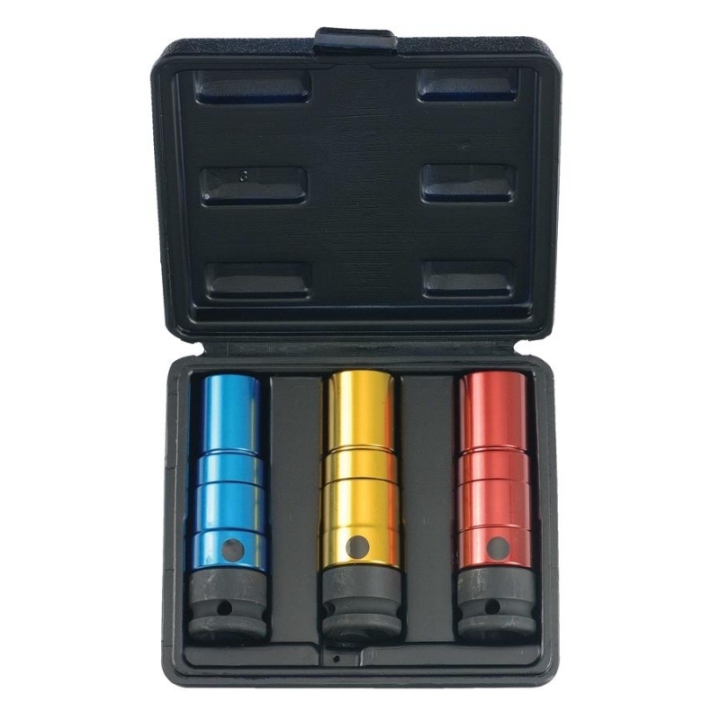 Force 1/2" Hydraulic dual torque impact socket set 3pc