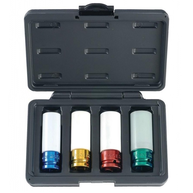 Force 1/2" Wheel Nut Impact Socket Set 4pc