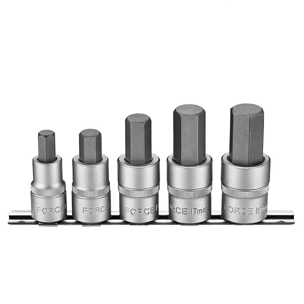 Force 5pc 1/2"DR. Hex socket bit set