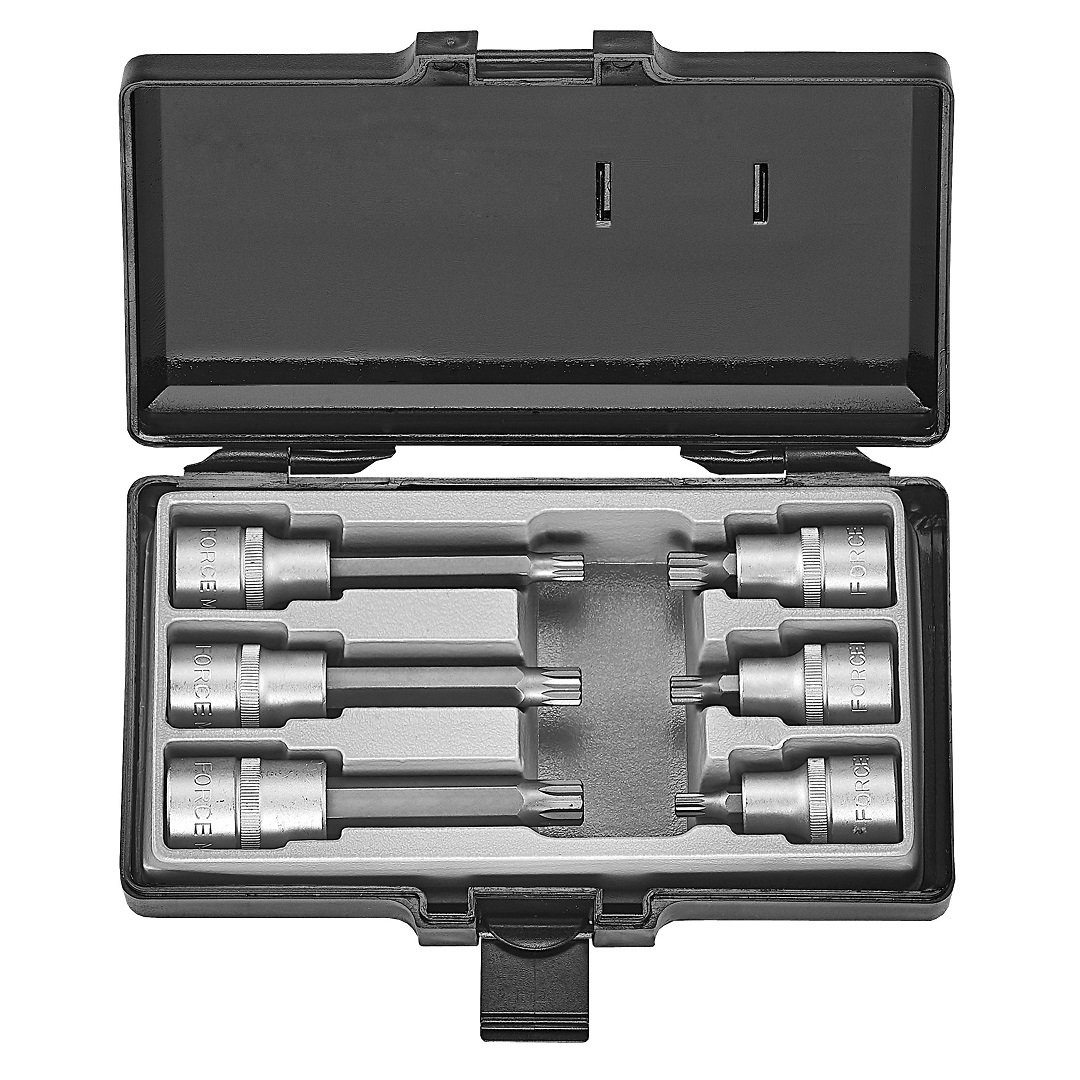 Force 6pc 1/2"DR. Spline socket bit set