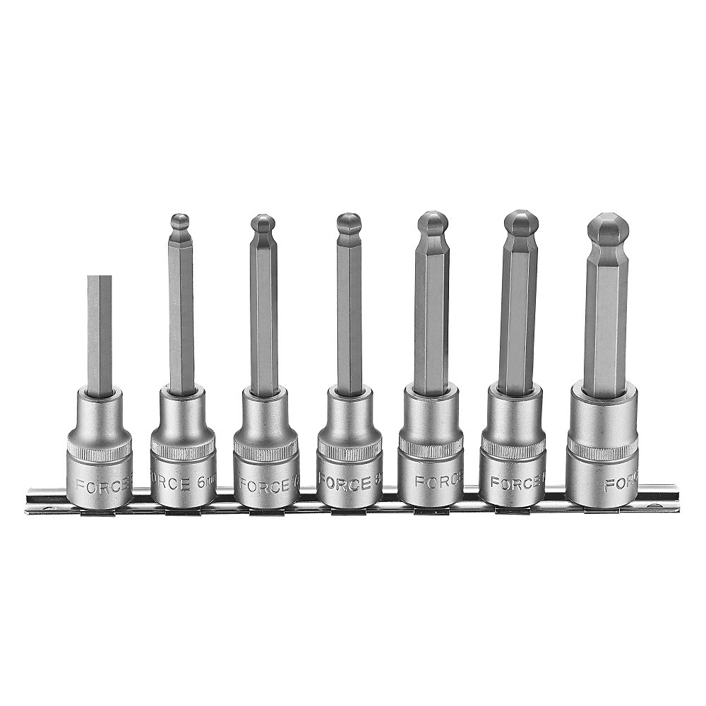 Force 7pc 1/2"DR. Hex ball point socket bit set