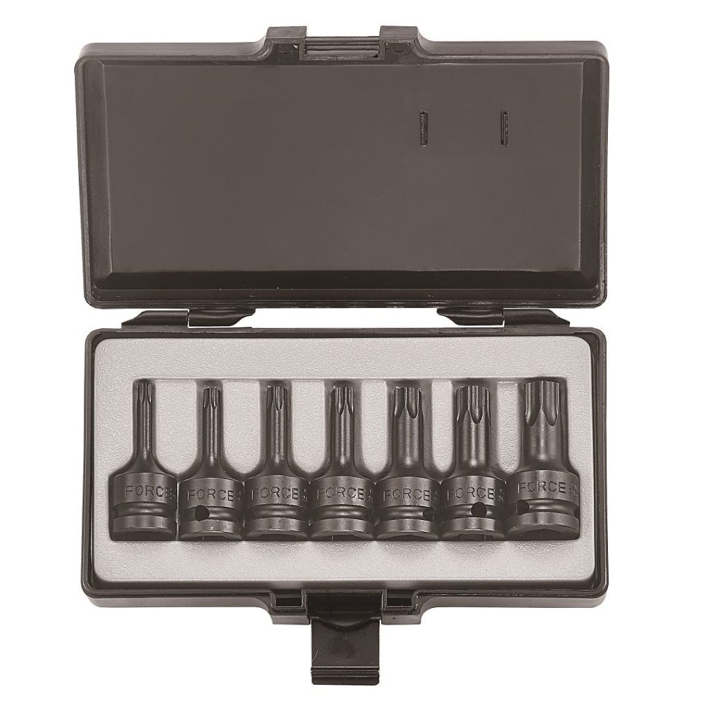 Force 7pc 1/2"DR. Star impact socket bit set (one-piece)