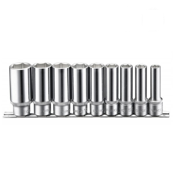 Force 9pc 1/2"DR. Deep socket set