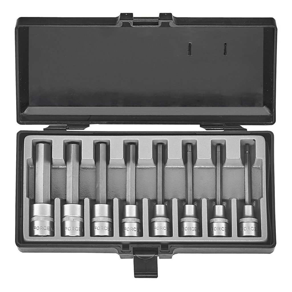 Force 8pc 1/2"DR. Hex socket bit set