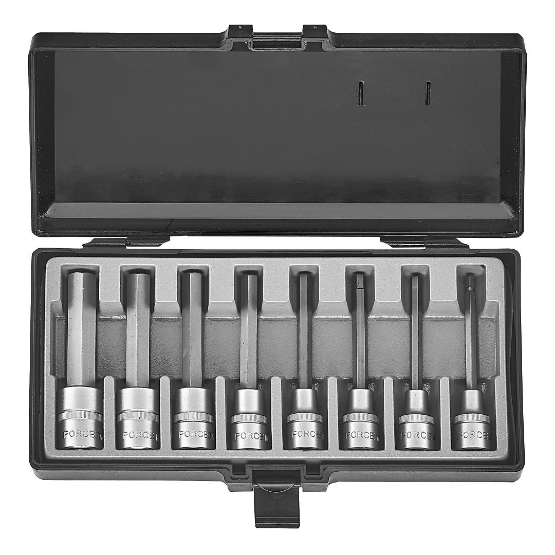 Force 8pc 1/2"DR. Hex socket bit set