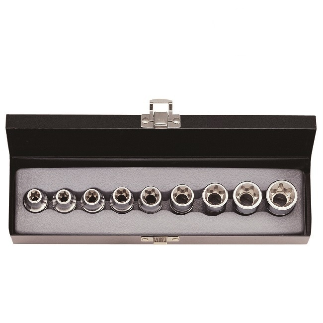 Force 9pc 1/2"DR. Star socket set