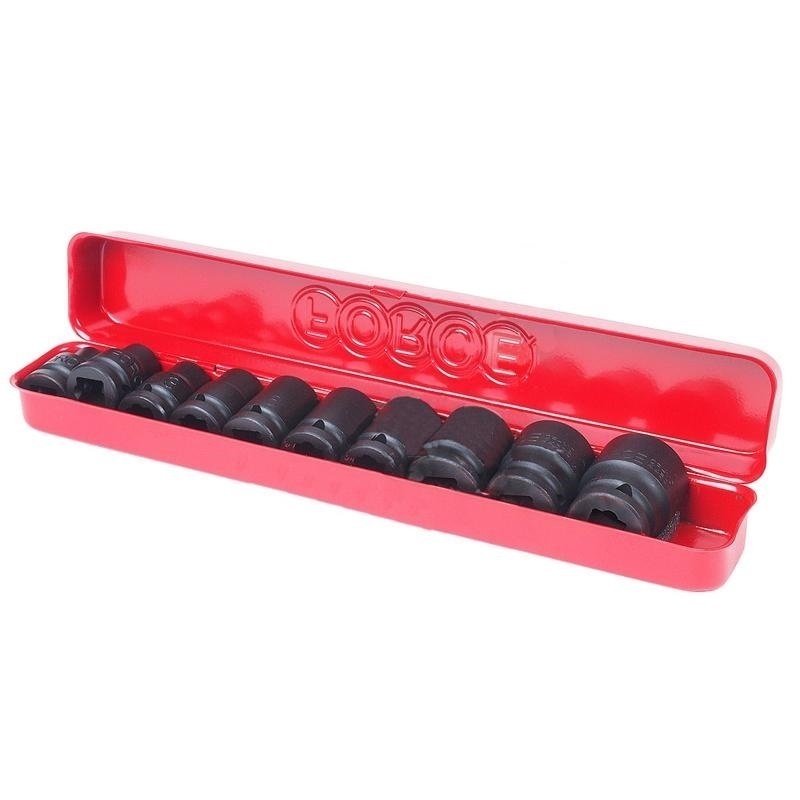 Force 10pc 1/2"DR. 6pt. Flank Impact socket set (SAE)