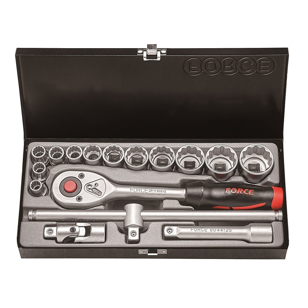 Force 16pc 1/2"DR. Socket combination set