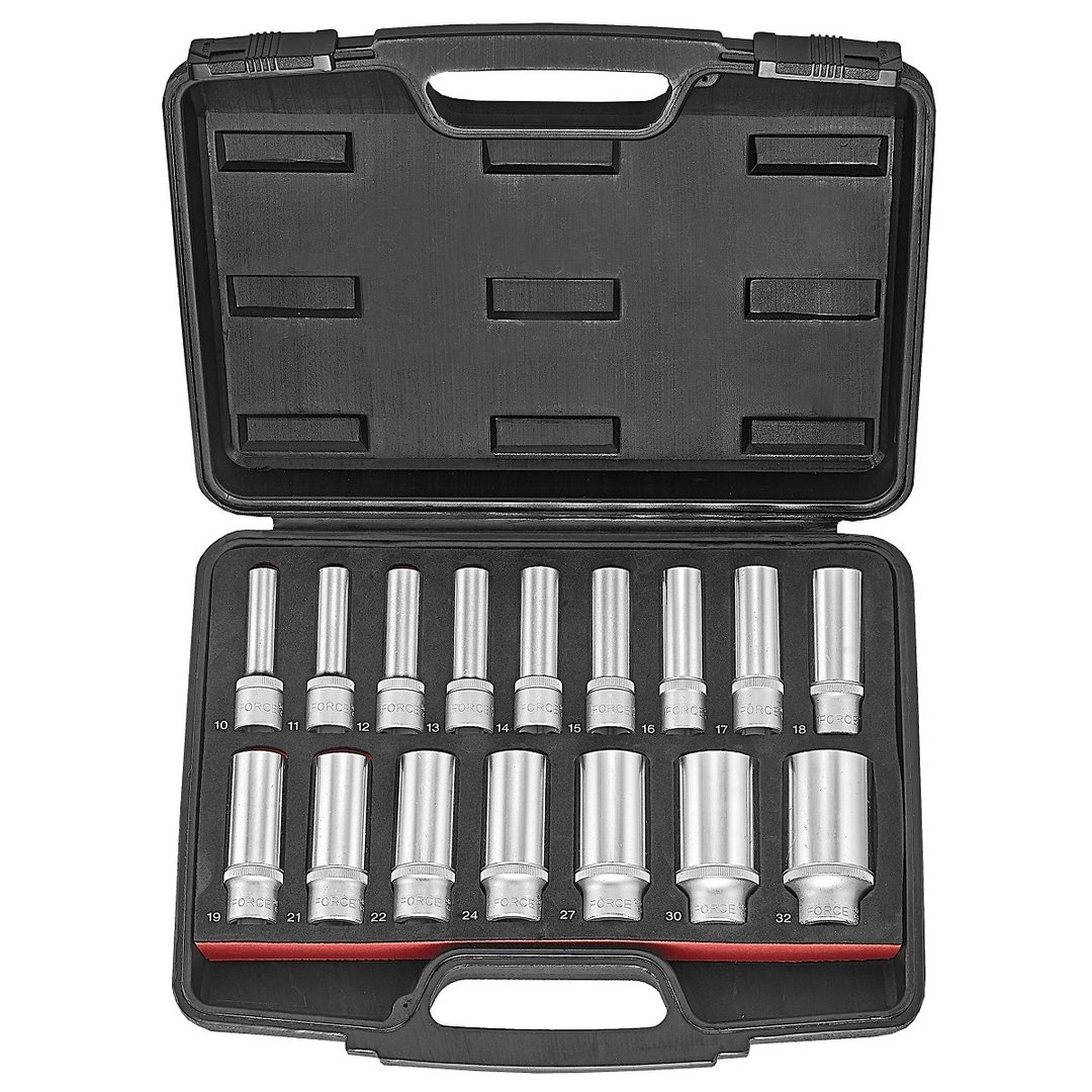 Force 16pc 1/2"DR. Deep socket set
