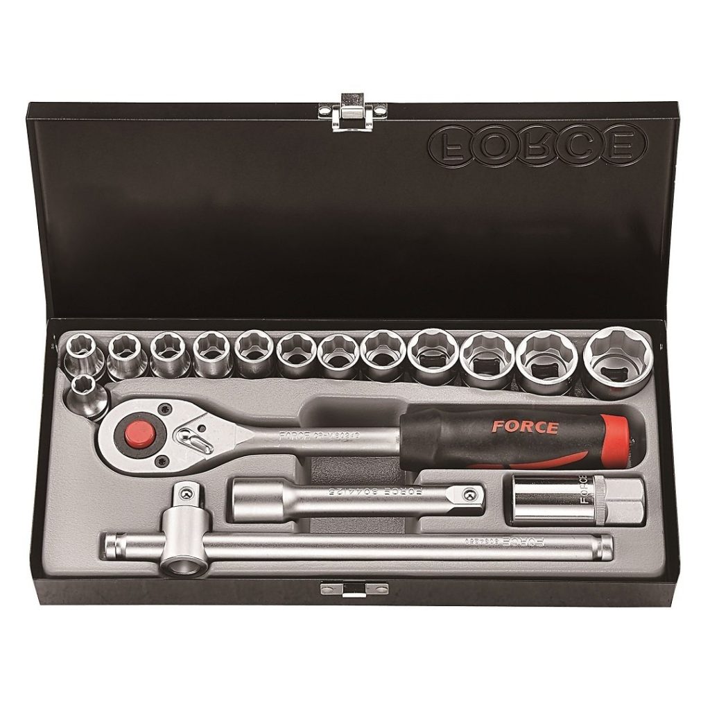Force 17pc 1/2"DR. Socket combination set (SAE)