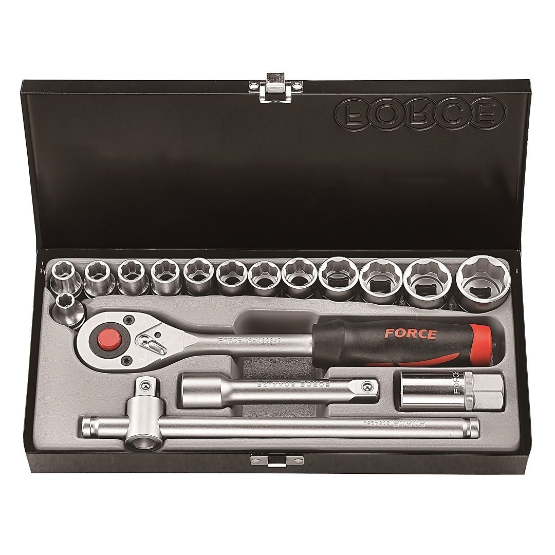 Force 17pc 1/2"DR. Socket combination set (SAE)