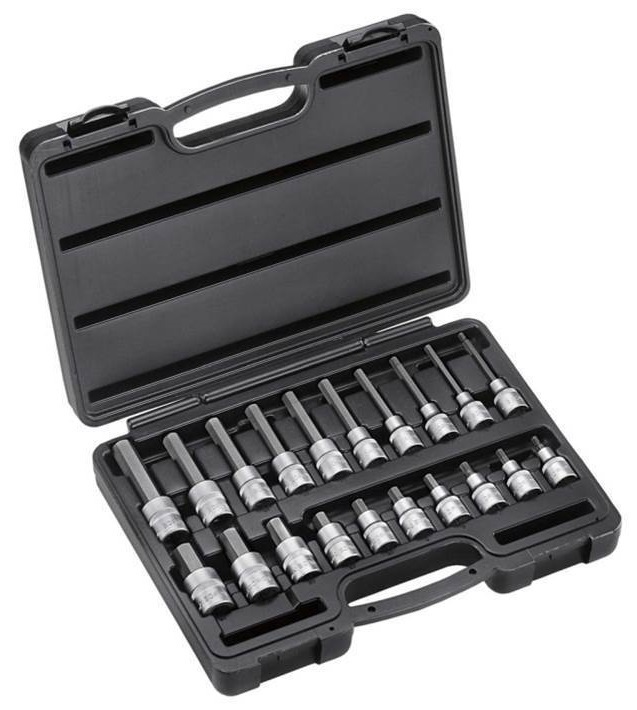 Force 20pc 1/2"DR. Hex socket bit set