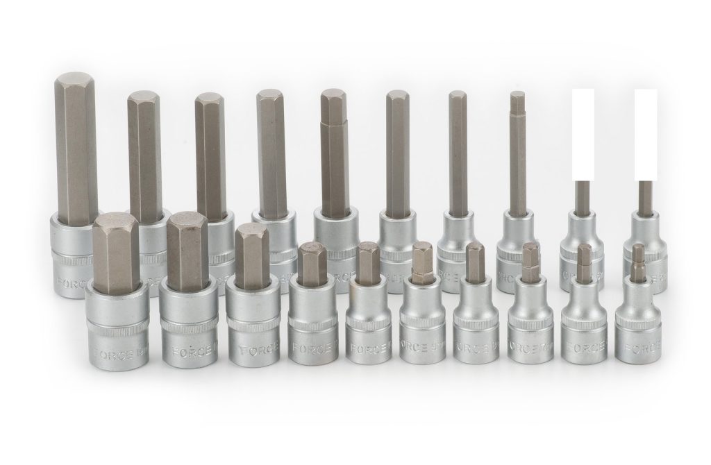 Force 20pc 1/2"DR. Hex socket bit set