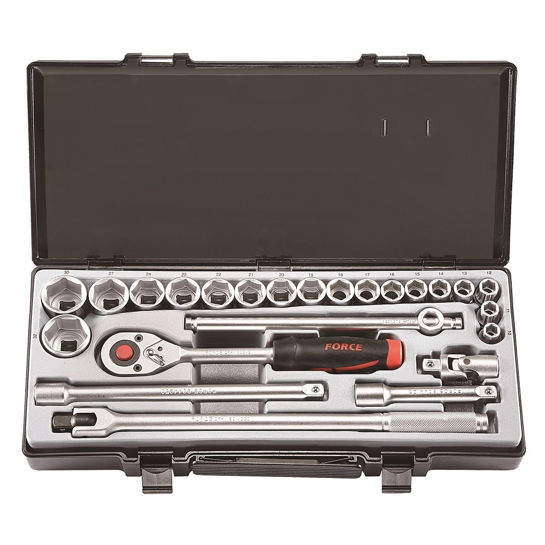 Force 24pc 1/2"DR. Socket combination set