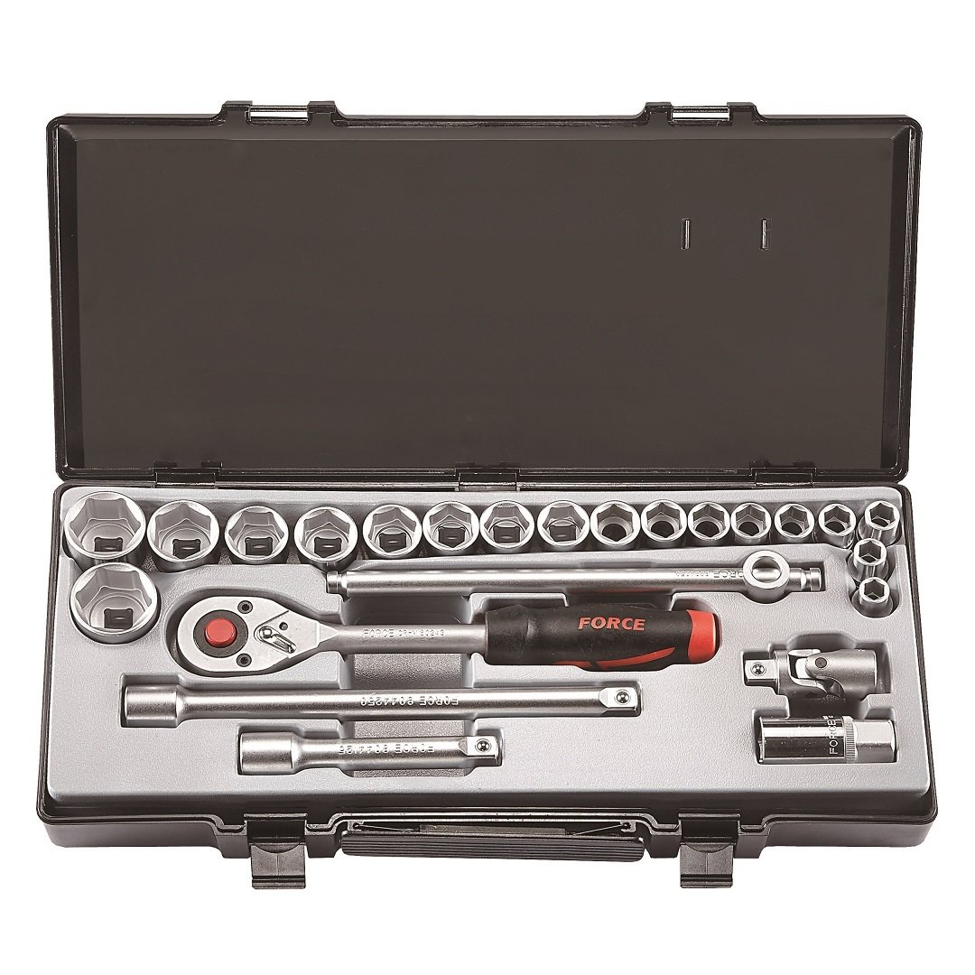 Force 24pc 1/2"DR. Socket combination set