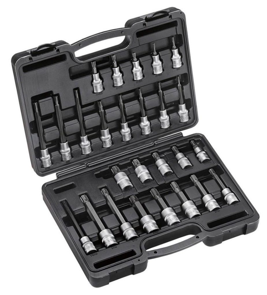Force 26pc 1/2"DR. Ribe socket bit set
