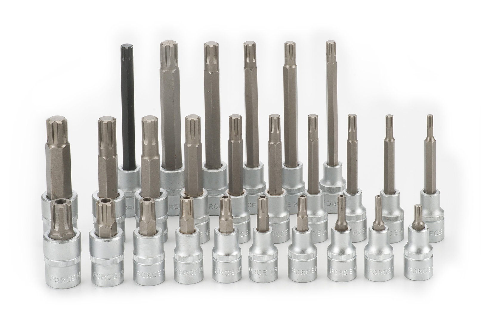 Force 26pc 1/2"DR. Ribe socket bit set