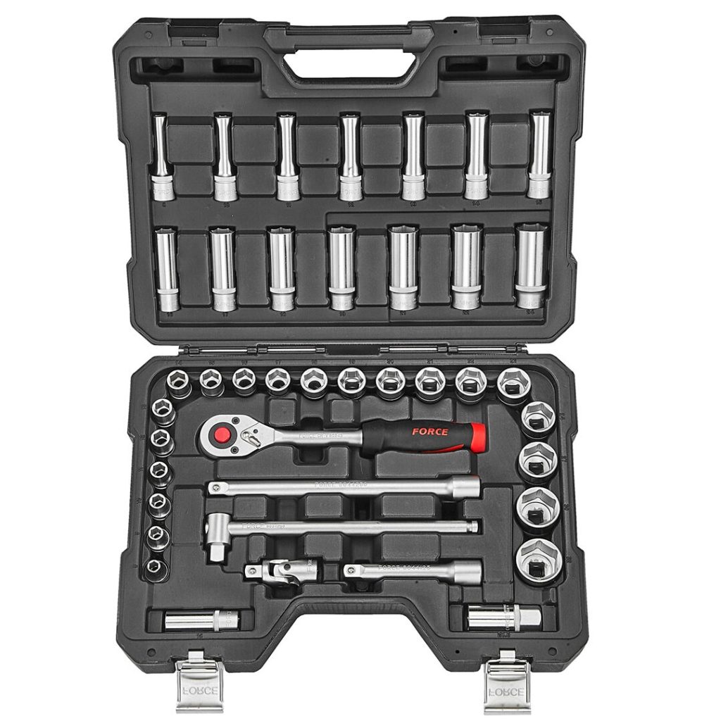 Force 41pc 1/2"DR. 6pt. Flank socket combination set