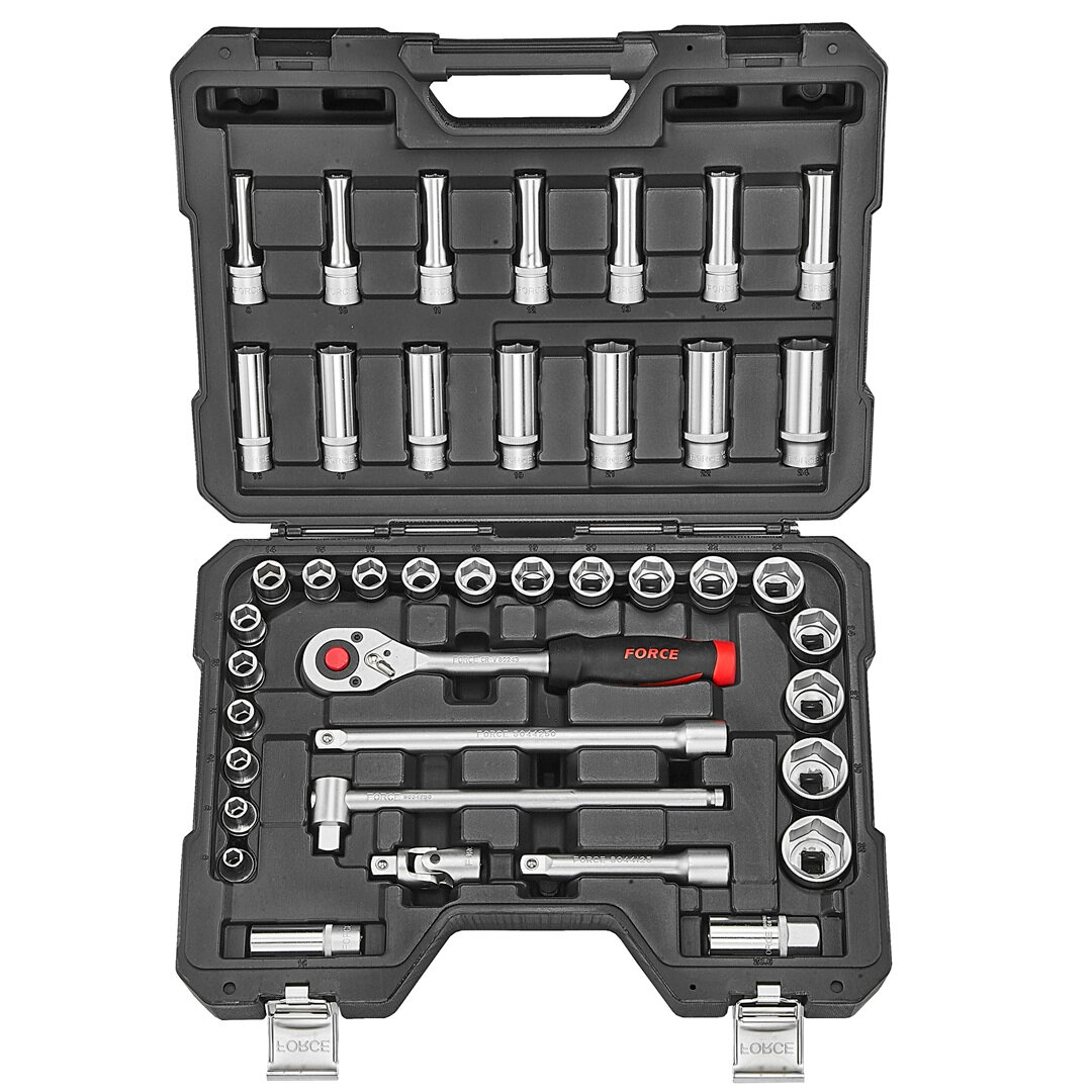 Force 41pc 1/2"DR. 6pt. Flank socket combination set