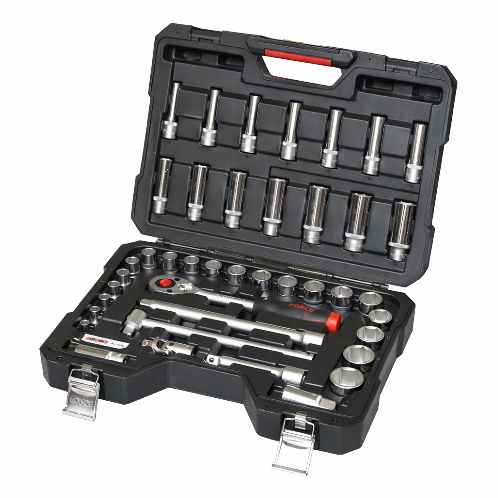 Force 41pc 1/2"DR. 6pt. Flank socket combination set