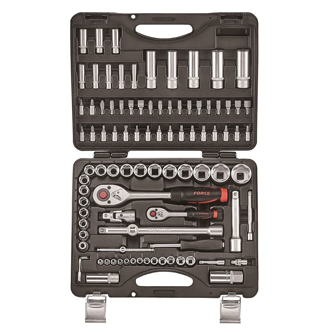 Force 94pc 1/4" & 1/2" Socket combination set