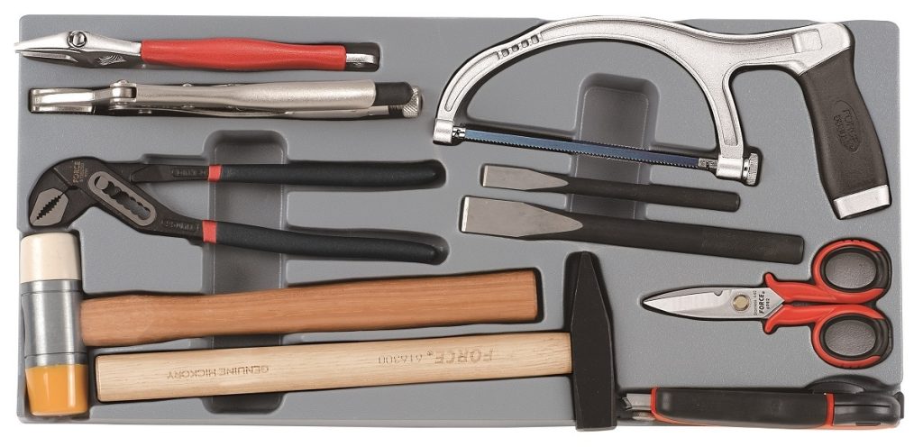 Force 3-Layer tool box with 76pc tools