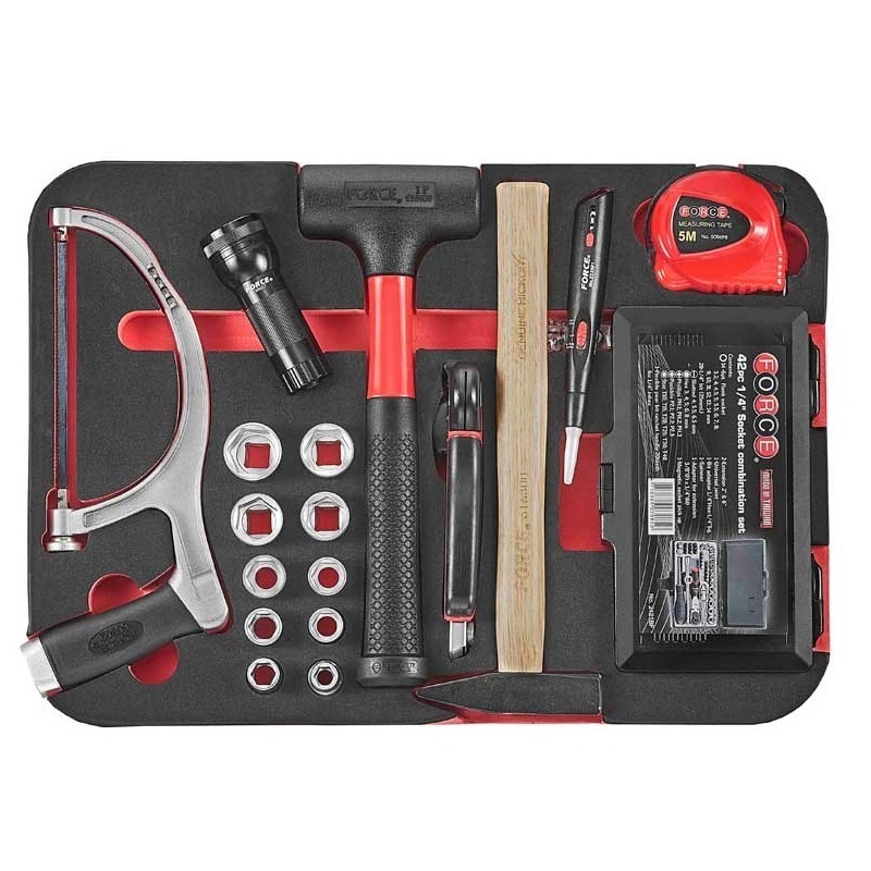 Force Black suitcase with 107pc tools