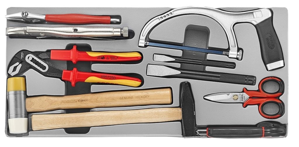 Force 5-Layer tool box with 88pc Insulated tools