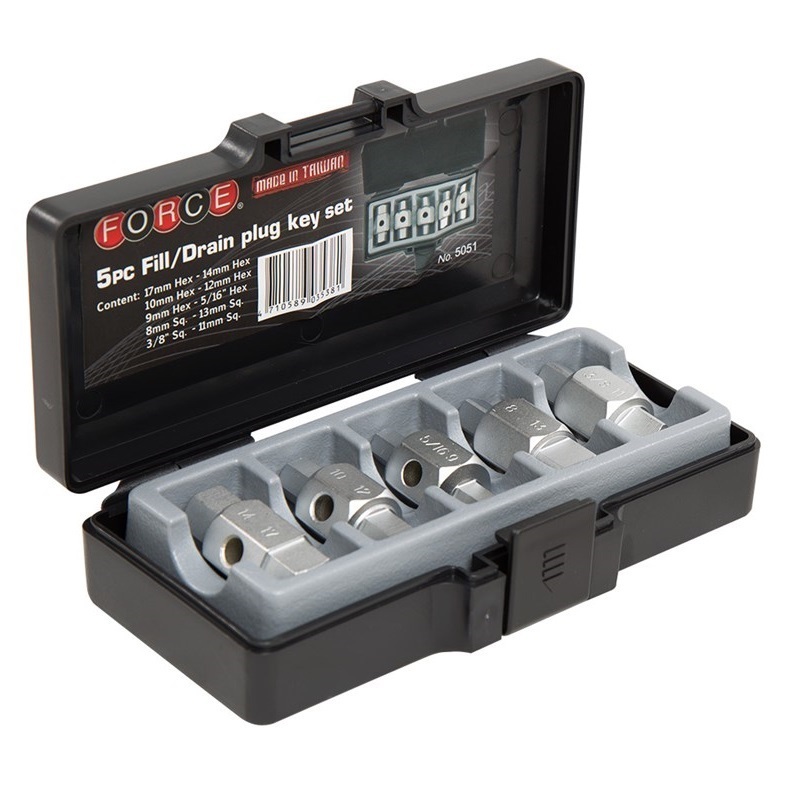 Force 5pc Fill / Drain plug key set
