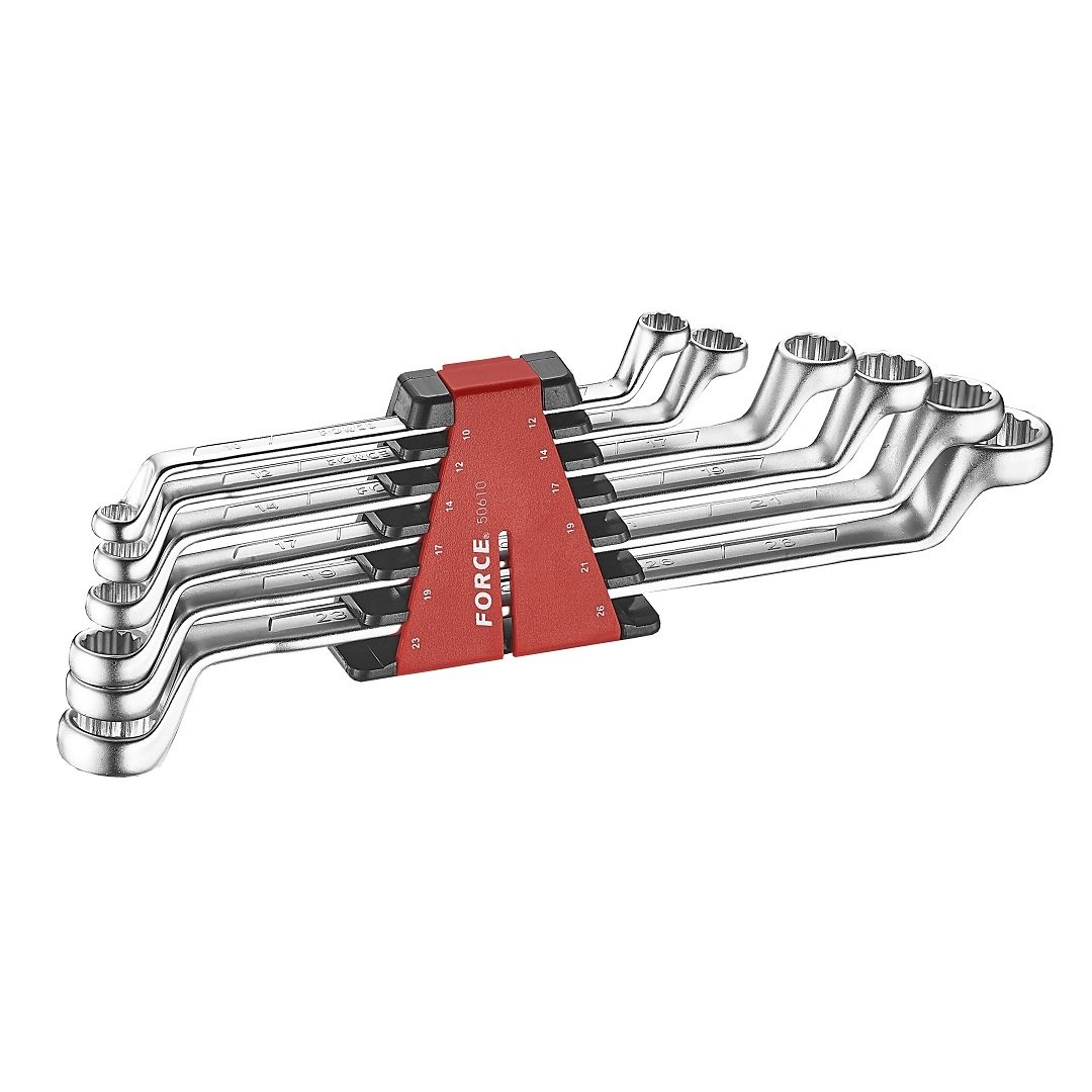 Force 6pc 75º Offset ring wrench set
