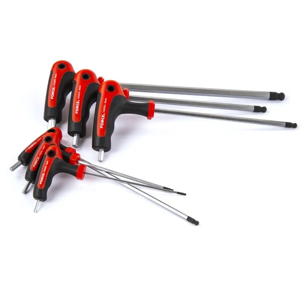Force 6pc Hex & hex ball point grip key set
