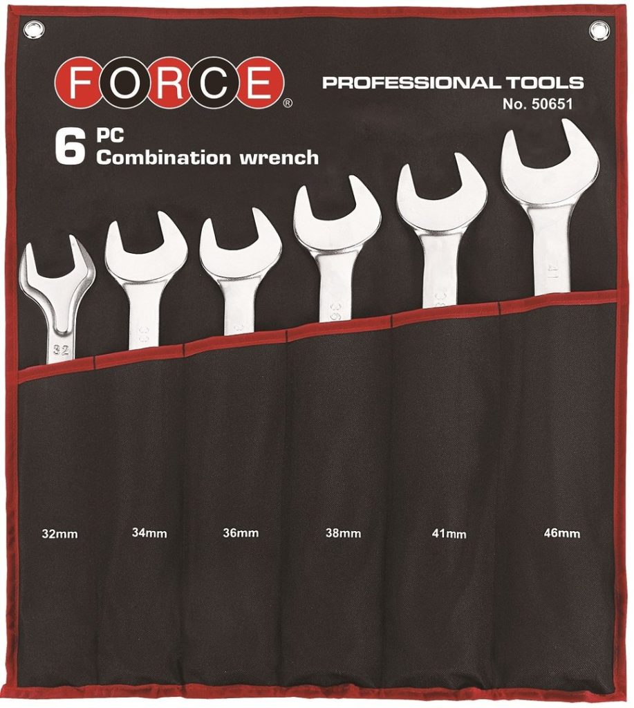 Force 6pc Jumbo combination wrench set