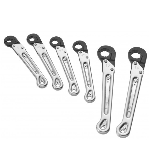 Force T50918 Ratchet flare nut wrench set 9pc
