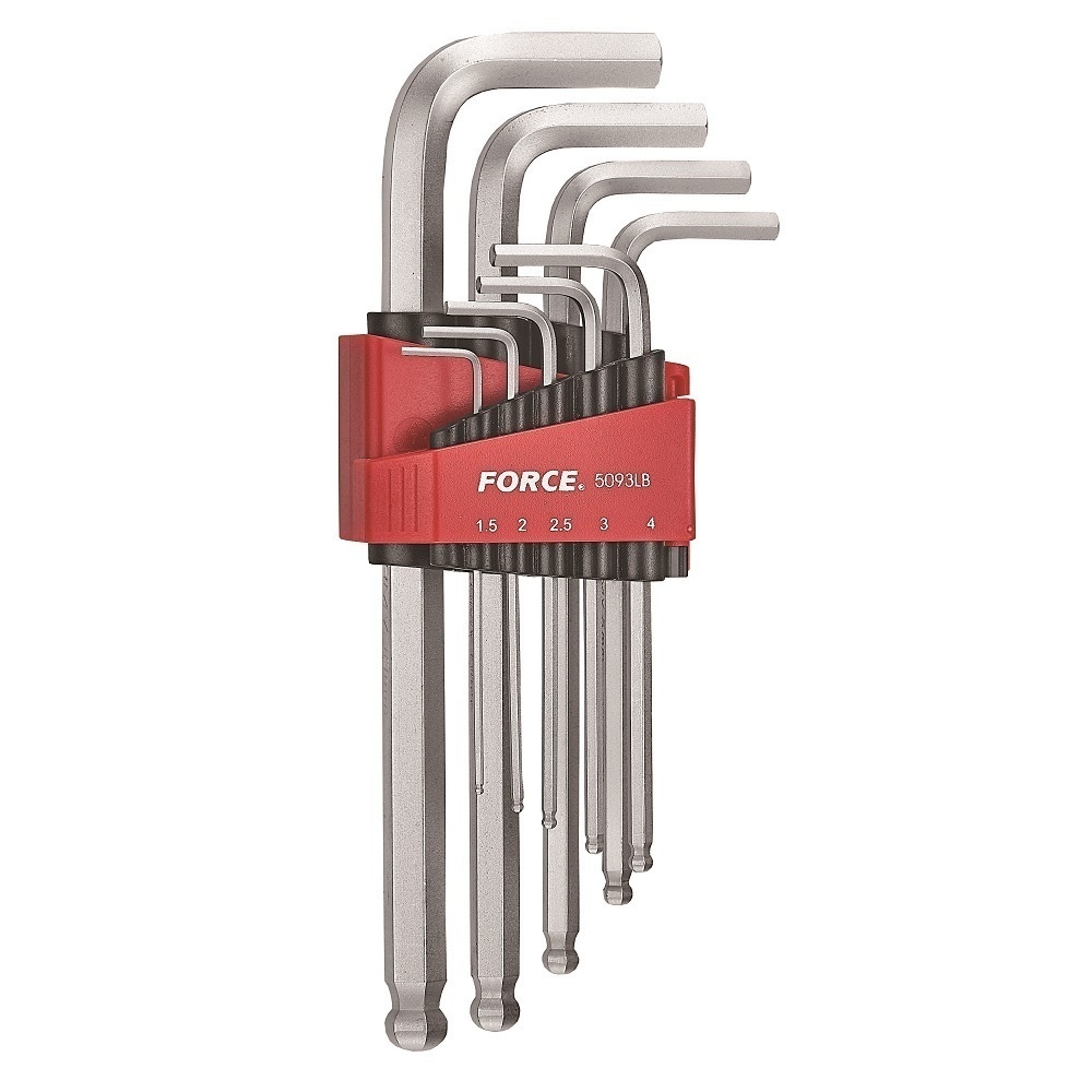 Force 9pc Long hex ball point key set (SAE)