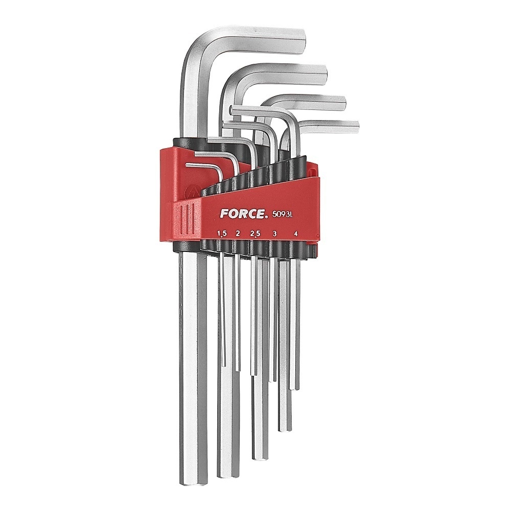 Force 9pc Long hex key set (SAE)