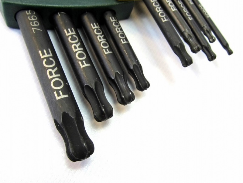 Force 9pc Long star & star ball point key set