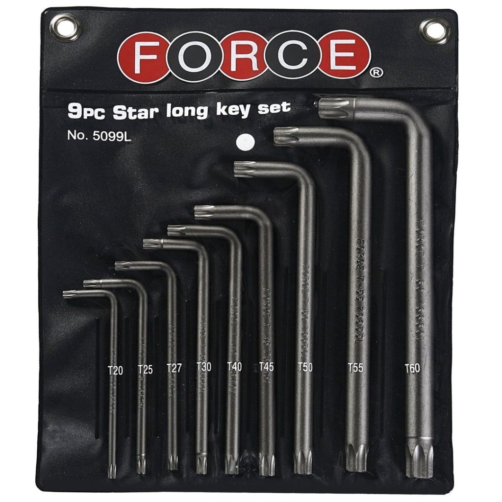 Force 9pc Long star key set