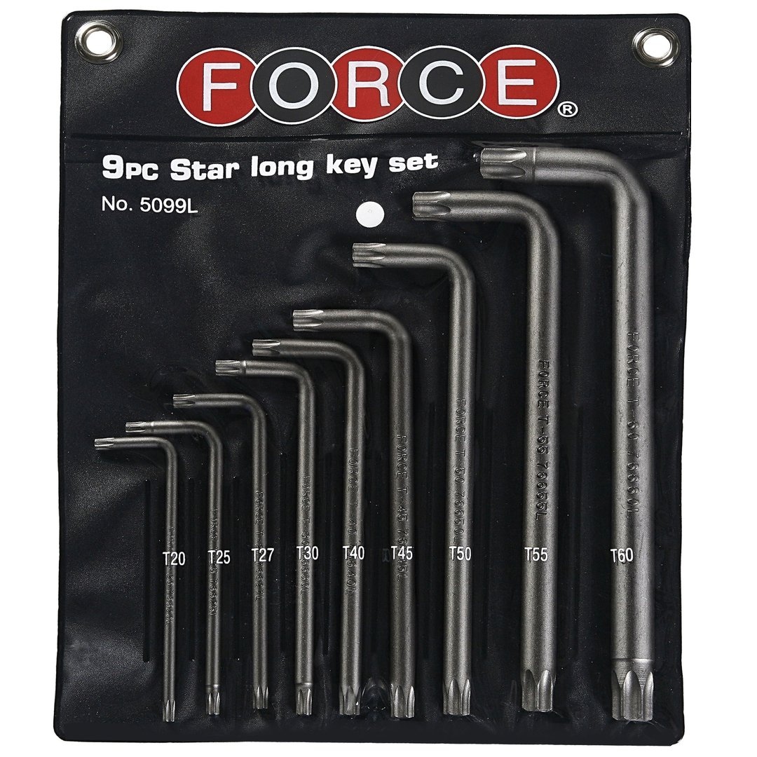 Force 9pc Long star key set
