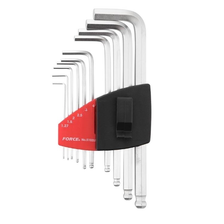 Force 10pc Long hex ball point key set