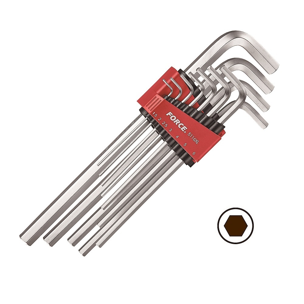 Force 11pc Extra long hex key set