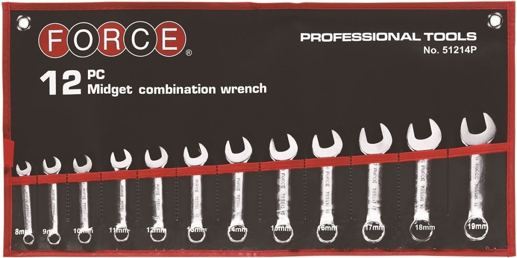 Force 12pc Midget combination wrench set
