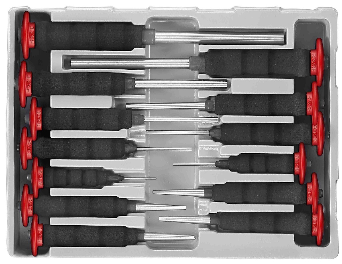 Force Quakeproof pin & taper punch set 13pc