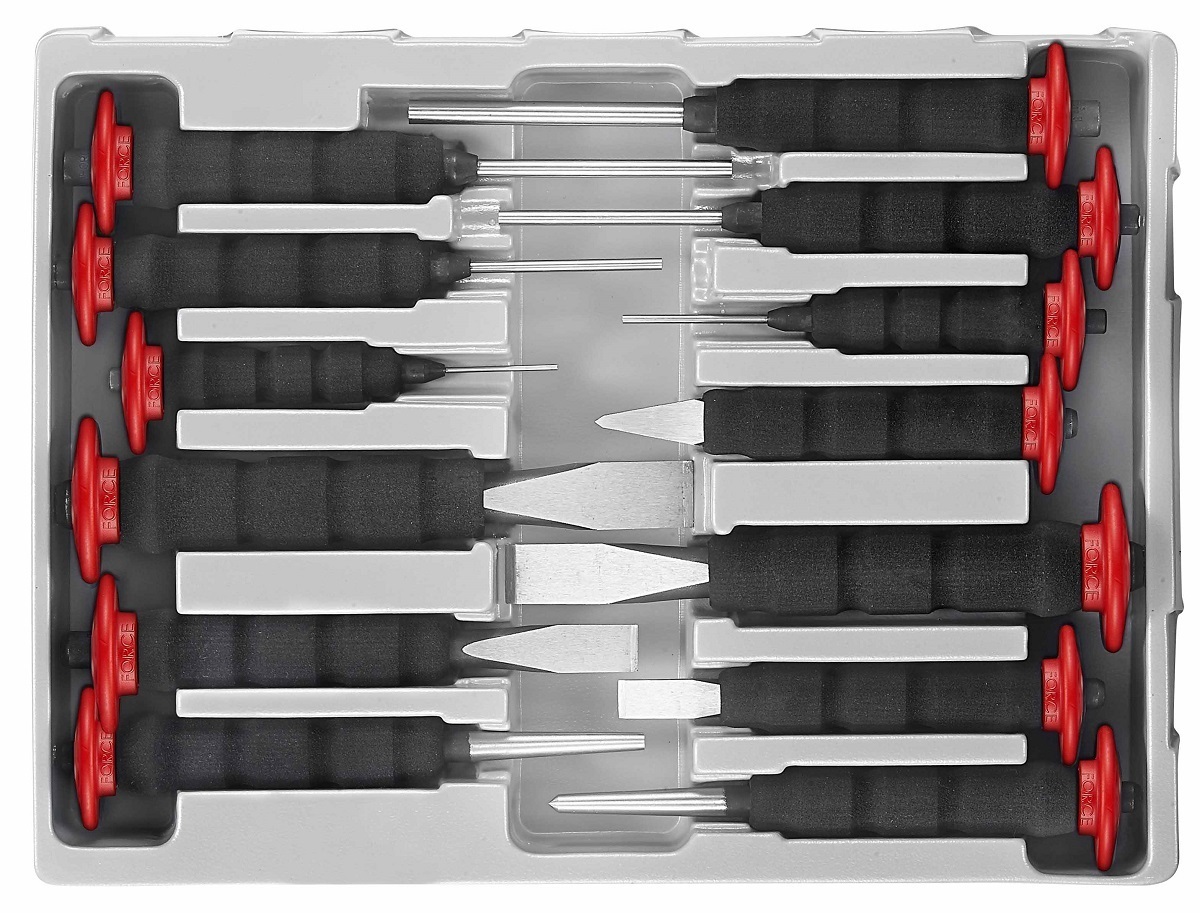 Force Quakeproof chisel & punch set 13pc