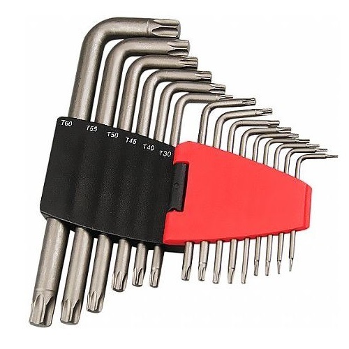 Force 15pc Long star tamperproof key set