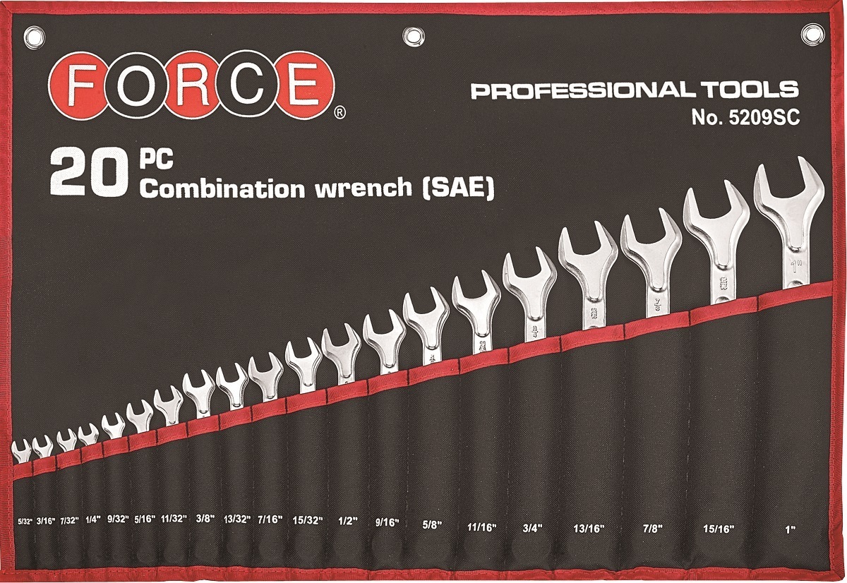Force 20pc Combination wrench set (SAE)