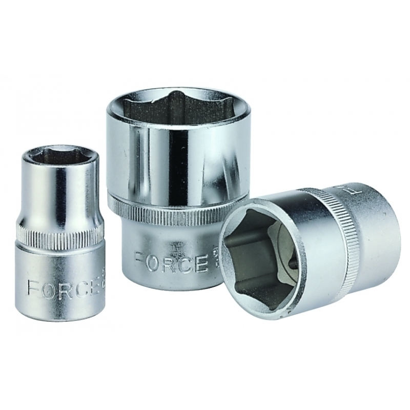 Force 3/8" 6pt. Flank socket SAE