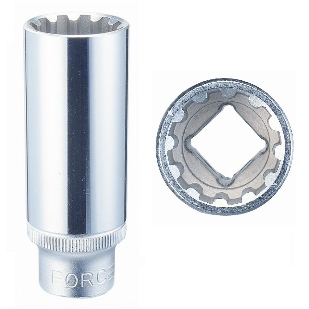 Force 1/2" Spline deep socket