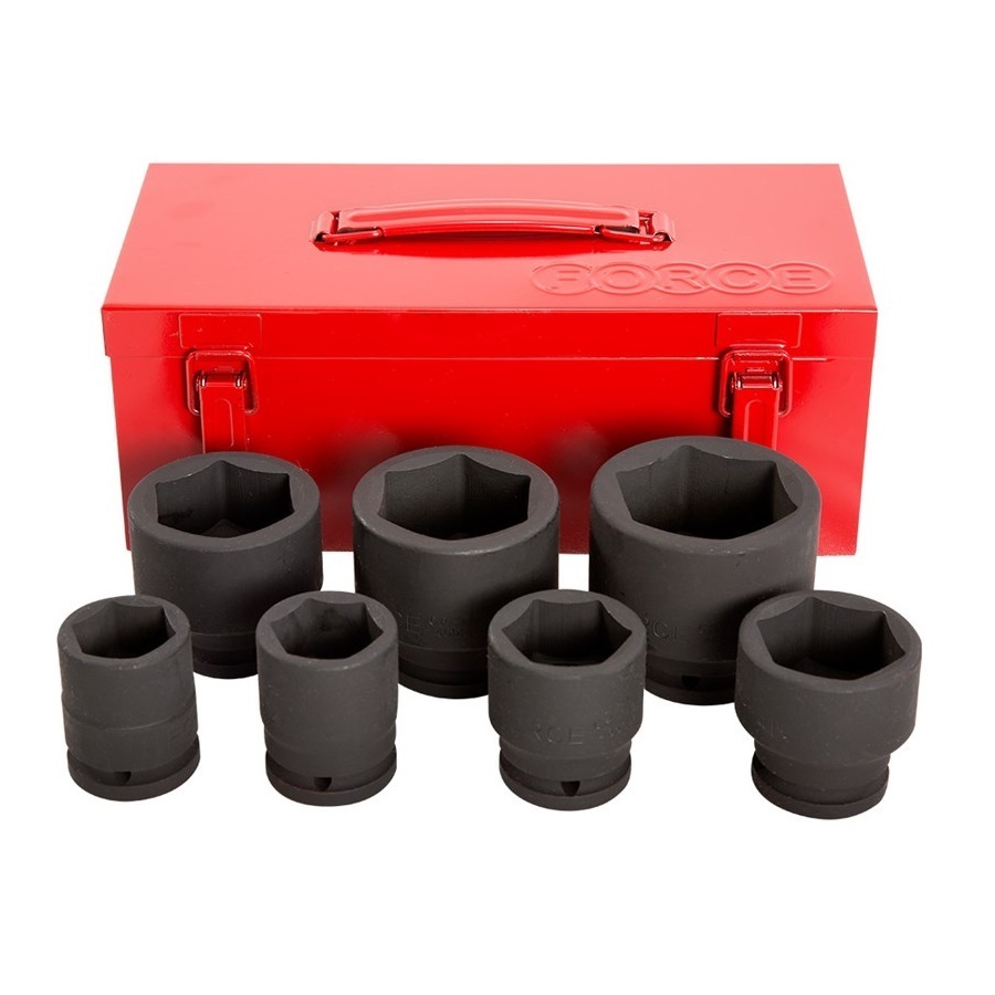 Force 7pc 3/4"DR. 6pt. Flank impact socket set