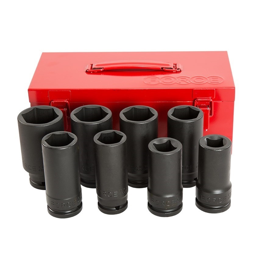Force 8pc 3/4"DR. Deep impact socket set